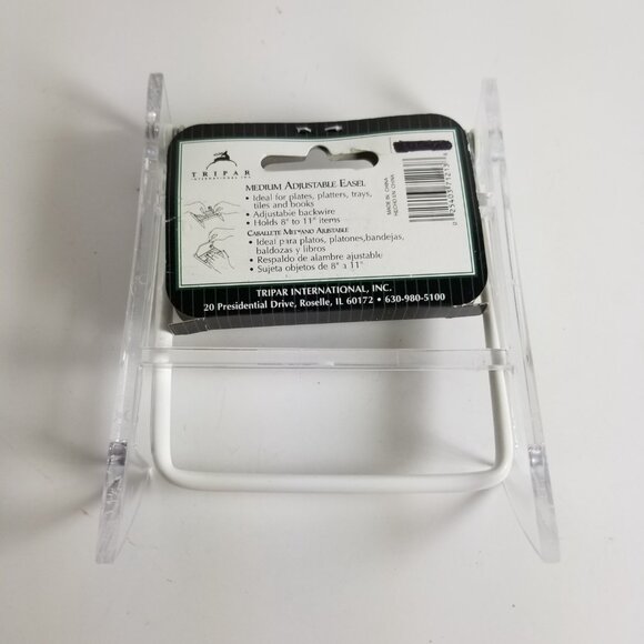 NWT Adjustable Medium Clear/White Easel, Smart Phone Stand, Holds 8"-11" Items! - Picture 7 of 9